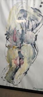 Moderne kunst erotisch schilderij Cozzolino in zwart kader, Ophalen of Verzenden