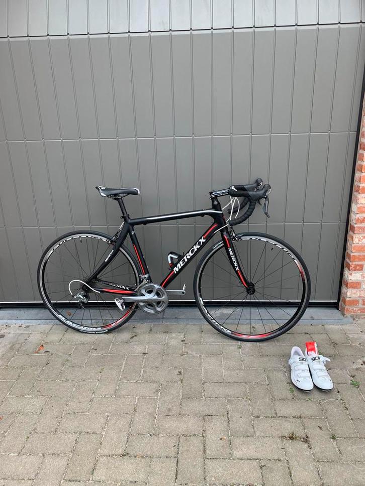 Merckx carbon fiets 54 kader, Sports & Fitness, Cyclisme, Comme neuf, Chaussures, Enlèvement