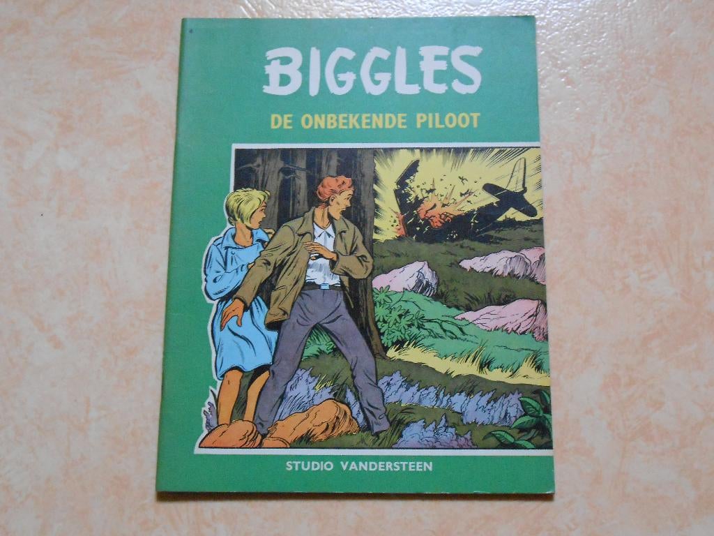 Biggles 4 De onbekende piloot 1966 1 ste druk., Boeken, Willy Vandersteen, Eén stripboek, Ophalen of Verzenden, Zo goed als nieuw