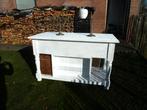 antieke toog toonbank keukeneiland keukenkast kookeiland, Ophalen, Wit