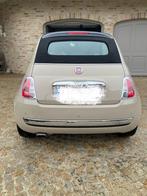 Fiat 500 Lounge cabrio, Auto's, Beige, Cabriolet, Leder en Stof, Beige