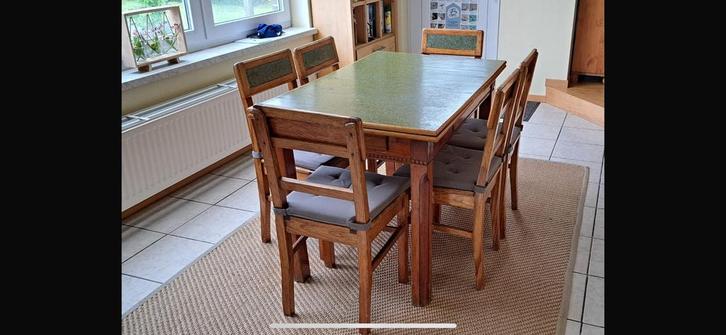 Antieke eettafel + stoelen, Antiek en Kunst, Antiek | Meubels | Tafels, Ophalen