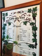 Vintage spiegel - Wijnkaart - Carte des vins, Rechthoekig, Ophalen