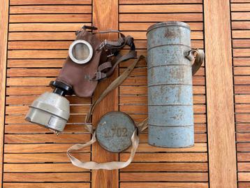 Masque à gaz belge WW2 - complet avec boîte et notice, Enlèvement