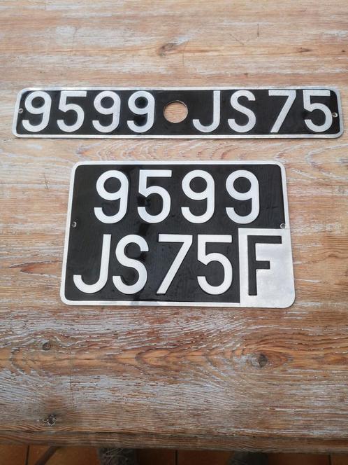 Franse nummerplaat...Vintage auto's... Parijs.. 60's, Auto diversen, Overige Auto diversen, Ophalen of Verzenden