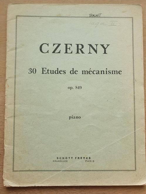 Czerny - 30 études de mecanisme (Op.849), Musique & Instruments, Partitions, Utilisé, Leçon ou Cours, Classique, Piano, Enlèvement ou Envoi