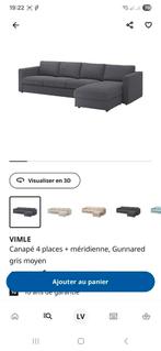 Canapé VILME 4 places + méridienne + repose pieds, Maison & Meubles, Enlèvement, Comme neuf