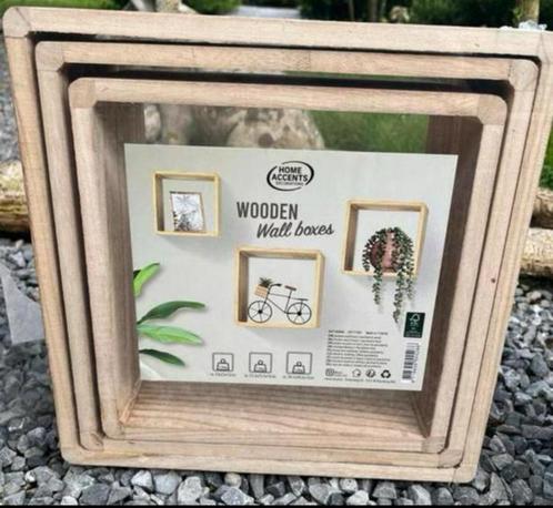 Set van 3 wandkubussen (verschillende maten), Huis en Inrichting, Woonaccessoires | Wanddecoraties, Ophalen
