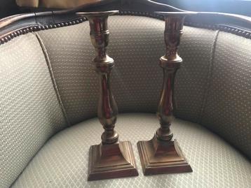Koperen kandelaars 1825-1850 beschikbaar voor biedingen