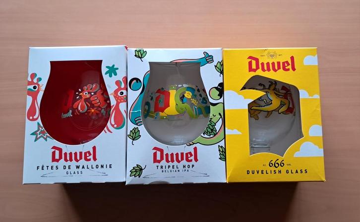 set van 2 collectorglazen Duvel, Verzamelen, Biermerken, Nieuw, Glas of Glazen, Duvel, Ophalen of Verzenden