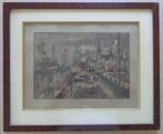 JOHN MICHAUX / HET STEEN ANTWERPEN / ZW-W ETS / 42x51cm KAD, Ophalen of Verzenden