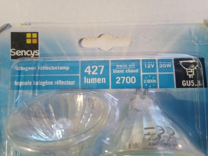 Sencys Eco halogeen reflector lamp MR16 35W GU5.3 - per 2, Huis en Inrichting, Lampen | Losse lampen, Nieuw, Halogeen (gloei)lamp