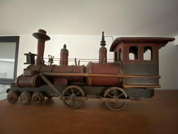 Handgemaakte houten miniatuur locomotief - NIEUWE PRIJS beschikbaar voor biedingen