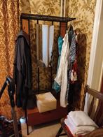Kapstok Antiek met bak en spiegel, Huis en Inrichting, Woonaccessoires | Kapstokken, Ophalen