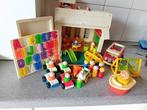 Vintage Fisher Price schooltje, bus en vele toebehoren, Kinderen en Baby's, Speelgoed | Fisher-Price, Ophalen, Gebruikt, Speelset