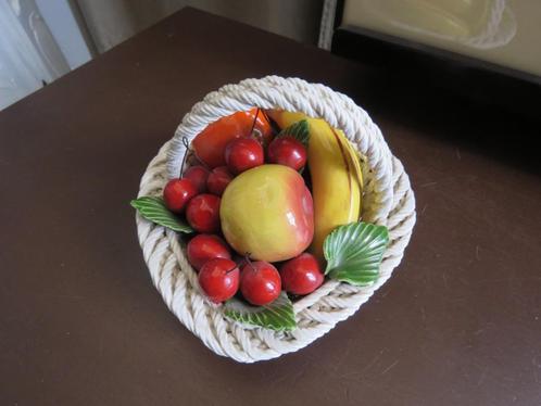 Vintage Italy keramiek Fruitmand, Antiek en Kunst, Curiosa en Brocante, Ophalen of Verzenden