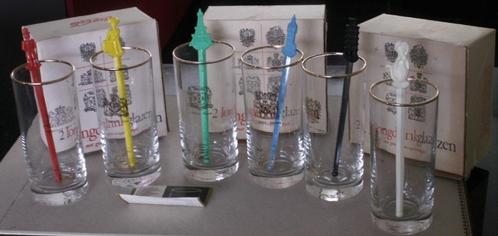 Complete set Coca Cola longdrinkglazen met gouden wapenstemp, Verzamelen, Glas en Drinkglazen, Nieuw, Ophalen of Verzenden