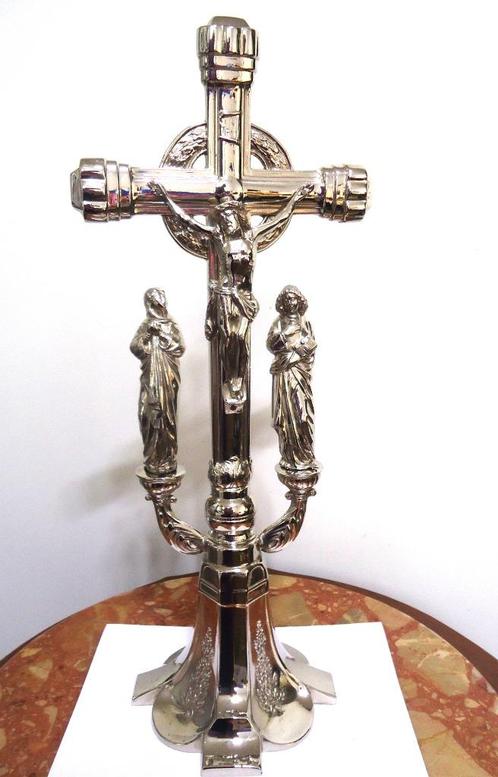 Croix Christ Autel religion argent 40 cm💎✨😍💑🙏🤗👌, Antiquités & Art, Antiquités | Objets religieux, Enlèvement ou Envoi