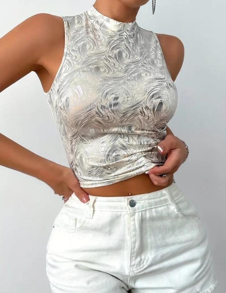 Party topje, Kleding | Dames, Topjes, Nieuw, Maat 36 (S), Zonder mouw, Ophalen of Verzenden