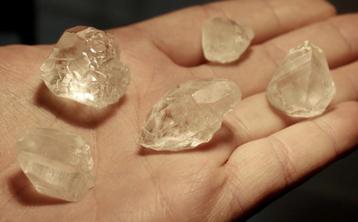 5 X "diamant" CALCIET" de France, Enlèvement ou Envoi, Minéral