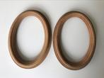 Set van 2 naturel houten lijsten kaders ovaal zonder glas, Antiek en Kunst, Curiosa en Brocante, Ophalen of Verzenden