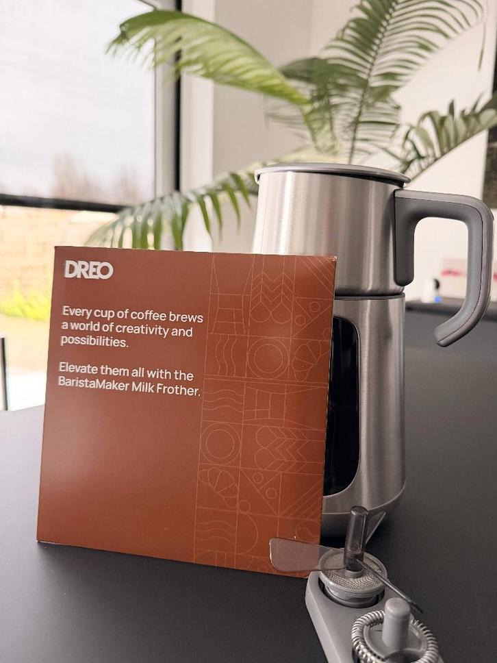 Dreo BaristaMaker Melkopschuimer, Electroménager, Mousseurs à lait, Comme neuf, Mousseur à lait électrique, Enlèvement ou Envoi