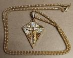Hals Ketting, Ophalen, Nieuw, Goud, Met strass