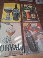 4 x reklame metaal plaatjes  orval  afm rtingen  20 x 30 cm, Verzamelen, Ophalen of Verzenden, Nieuw, Reclamebord
