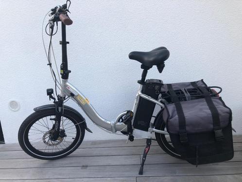 Elektrische Minifiets plooifiets vouwfiets MET VERTREKHULP, Vélos & Vélomoteurs, Vélos | Vélos pliables, Comme neuf, Totalement pliable