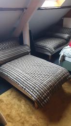 2 lounge zetels met of zonder dekkleed, Ophalen, Hout, Gebruikt, Eenpersoons