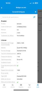 LG UltraGear 27GR83Q-B, Computers en Software, Monitoren, Ophalen, Zo goed als nieuw