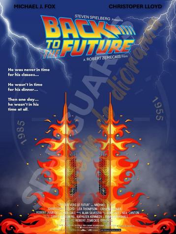 „Back To THE FUTURE „posterframe achtergrond  beschikbaar voor biedingen