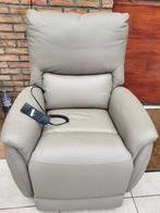 Elektrische leren relaxfauteuil, Nieuw, Leer, Ophalen