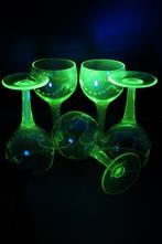 Uranium glas - 5 waterglazen of wijnglazen, Enlèvement ou Envoi