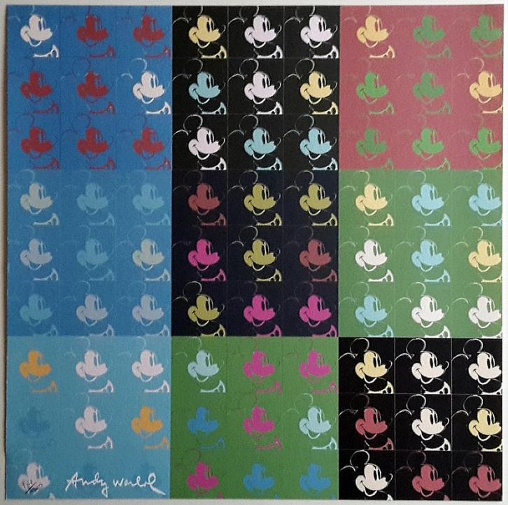 Andy Warhol - Mickey Mouse Multiple – groot formaat, Antiek en Kunst, Kunst | Litho's en Zeefdrukken, Ophalen of Verzenden