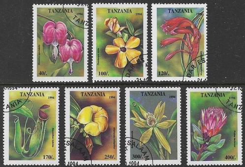 Tanzania 1994 - Yvert 1702-1708 - Tropische Bloemen (ST), Timbres & Monnaies, Timbres | Afrique, Affranchi, Tanzanie, Envoi