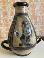 Vase signé en grès - coloré, Antiquités & Art, Enlèvement ou Envoi