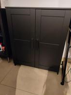 Ikea Brimnes kast met deuren donkerbruin 78x95cm, Maison & Meubles, Armoires | Meubles ordinateur, Comme neuf, Enlèvement