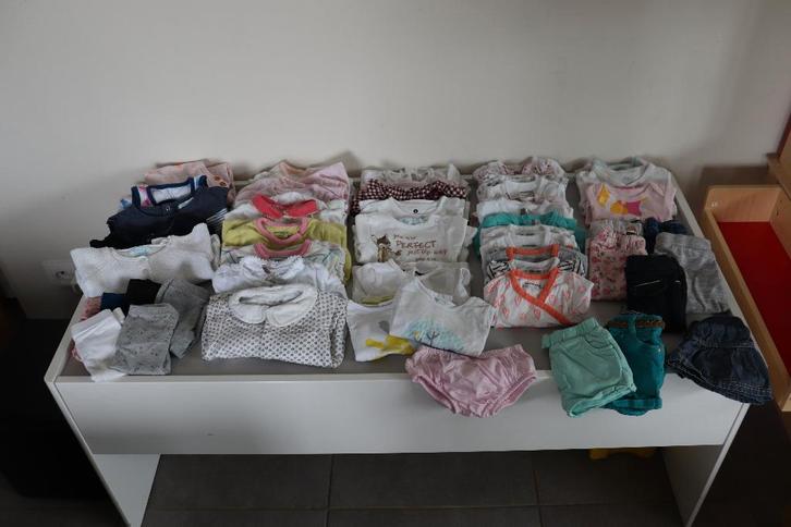 Lot vêtements FILLE - 3 mois, Kinderen en Baby's, Kinderkleding | Kinder-kledingpakketten, Gebruikt, Ophalen
