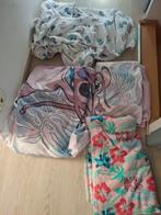 Stitch dekbedovertrek(2 persoons)+hoeslaken+ plaid, Ophalen, Zo goed als nieuw, Dekbedovertrek