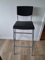 Stapelbare barkrukken, metaal en zwart, Huis en Inrichting, Barkrukken, Ophalen, Metaal