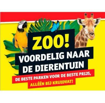 1X Kruitvat dierentuin tickets tot en met 4 juli beschikbaar voor biedingen