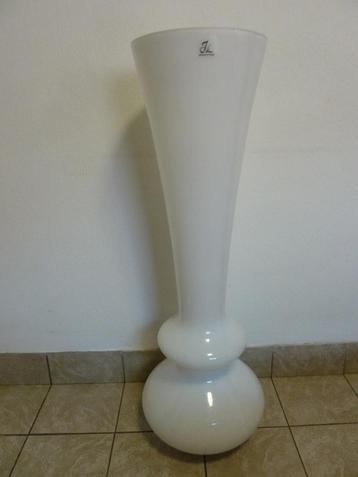 Prachtige design vaas (JLine) glas 1m hoog! 9kg! Nieuwstaat!, 75 cm ou plus, Comme neuf, Verre, Enlèvement