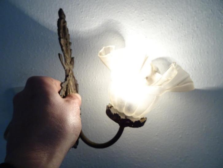 Antieke vergulde lamp wandlamp antiek romantische stijl 1900, Antiek en Kunst, Antiek | Verlichting, Ophalen of Verzenden