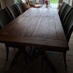 Landelijke eettafel met 6 stoelen en laag kastje, Huis en Inrichting, Ophalen