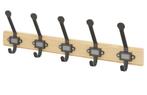 IKEA KARTOTEK rekje met 5 haken, grenen/grijs, Zo goed als nieuw, Hout, Wandkapstok, Minder dan 100 cm