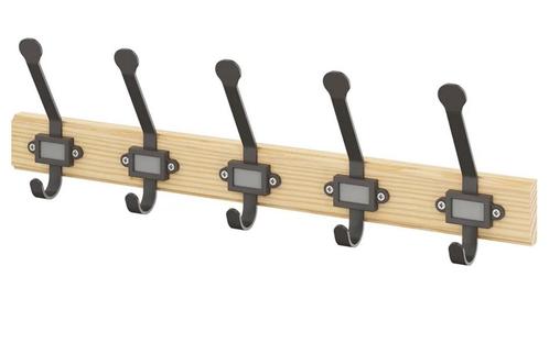 IKEA KARTOTEK rekje met 5 haken, grenen/grijs, Huis en Inrichting, Woonaccessoires | Kapstokken, Zo goed als nieuw, Wandkapstok
