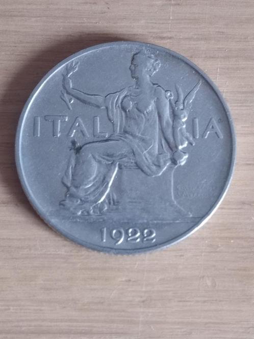 ITALIE 1 Lira 1922 R, Postzegels en Munten, Munten | Europa | Niet-Euromunten, Losse munt, Italië, Ophalen of Verzenden