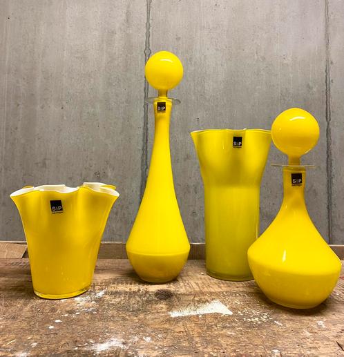 Vase S&P - vase jaune - vases - ensemble - jaune, Maison & Meubles, Accessoires pour la Maison | Vases, Jaune, Enlèvement ou Envoi