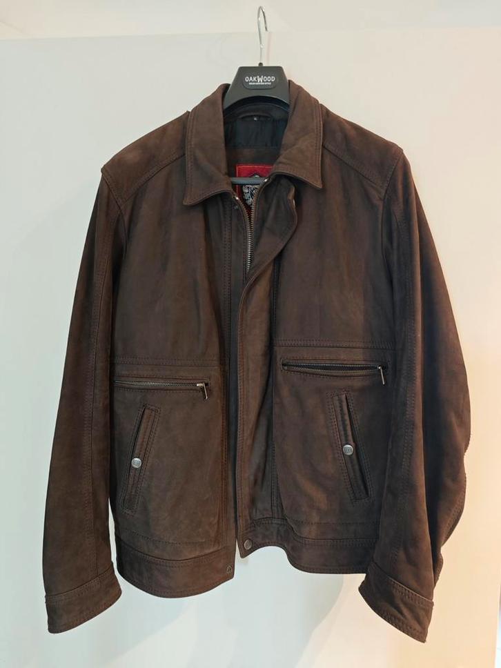 Lederen prachtige Oakwood silver label jas, Kleding | Heren, Jassen | Winter, Zo goed als nieuw, Maat 56/58 (XL), Ophalen of Verzenden